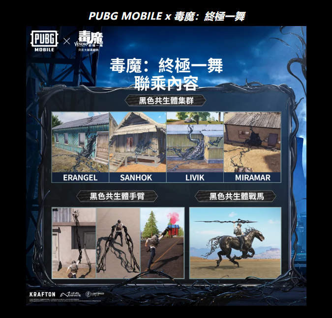 PUBG MOBILE×《毒液》联动进行中！掌握黑色共生体力量，开启最终决斗！