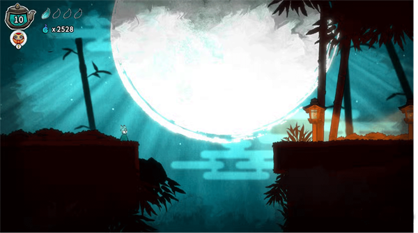 波与月夜之青莲